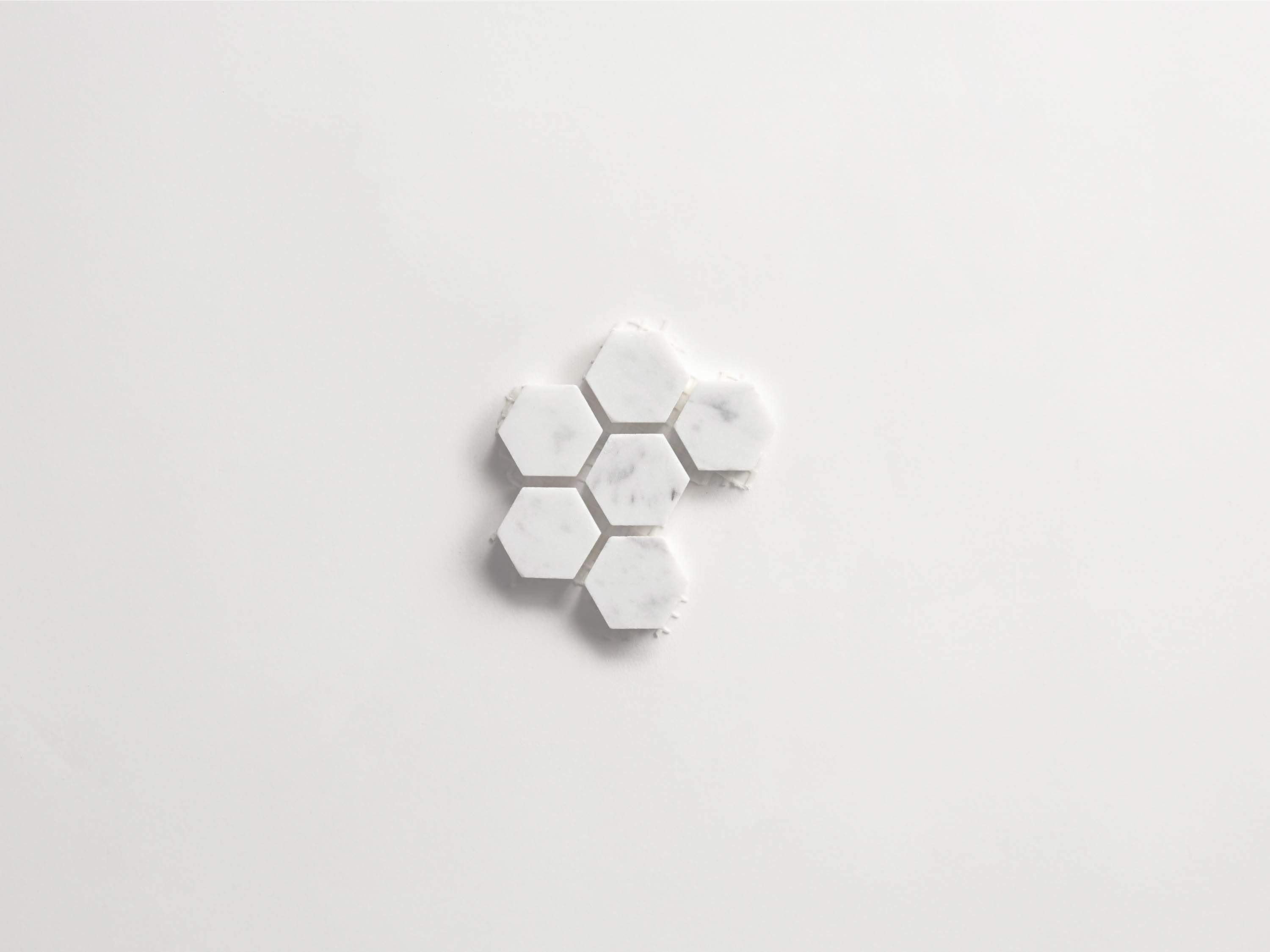 clé tile | carrara marble | white stone | hex sheet